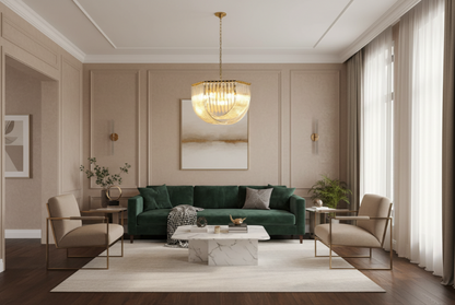 Aurora Gold Crystal Halo Chandelier