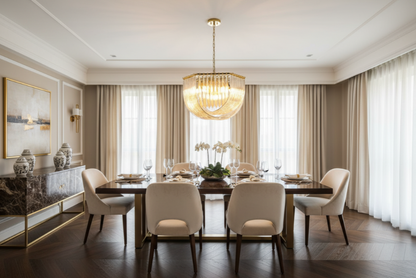 Aurora Gold Crystal Halo Chandelier