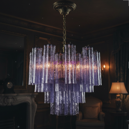 Blush Murano Cascade Chandelier