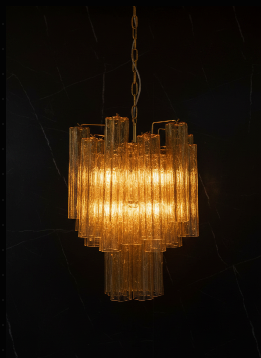 Blush Murano Cascade Chandelier