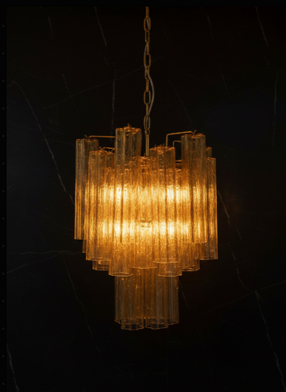 Blush Murano Cascade Chandelier
