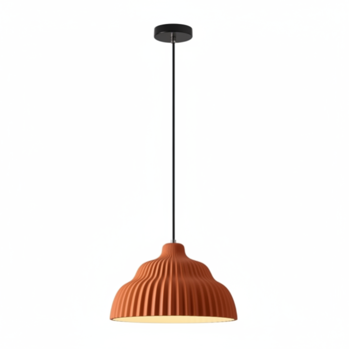 Ribbed Ceramic Pendant Light