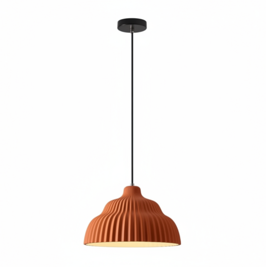 Ribbed Ceramic Pendant Light