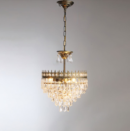 Elysée Crystal Chandelier – Tiered Gold Crystal Pendant Light