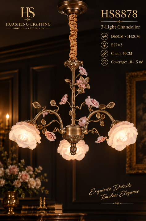 MAGNOLINA Copper Glass Petal Chandelier