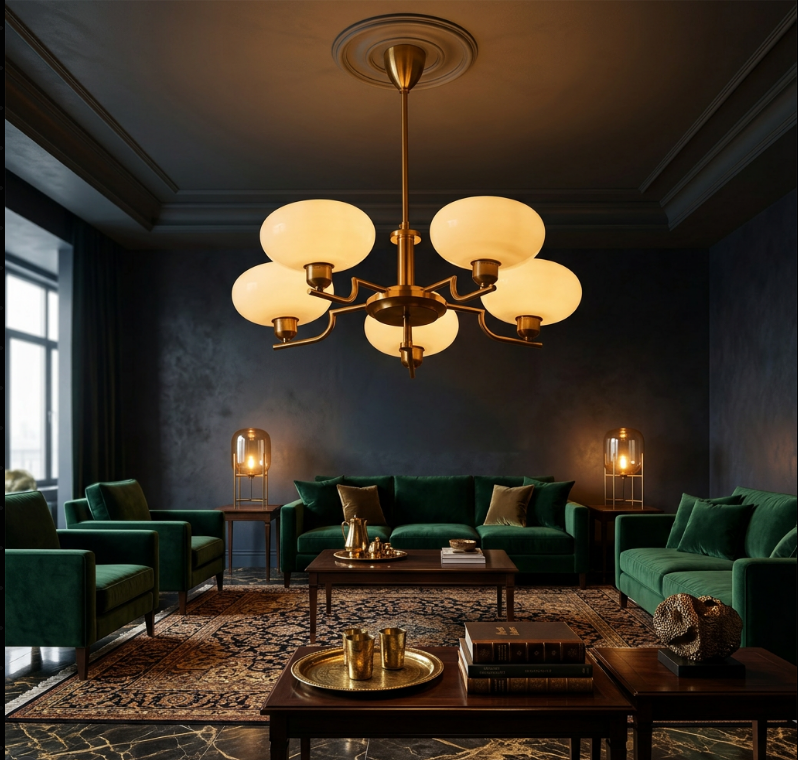 BOLLICINA Glass Globe Cluster Chandelier