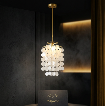 COQUILLE Tiered Shell Chandelier