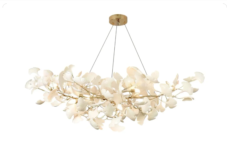 KYOMI Porcelain Ginkgo Leaf Cluster Chandelier