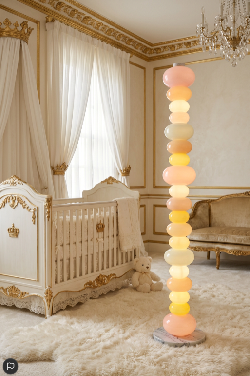 CARAMELLA Stacked Pastel Glass Floor Lamp