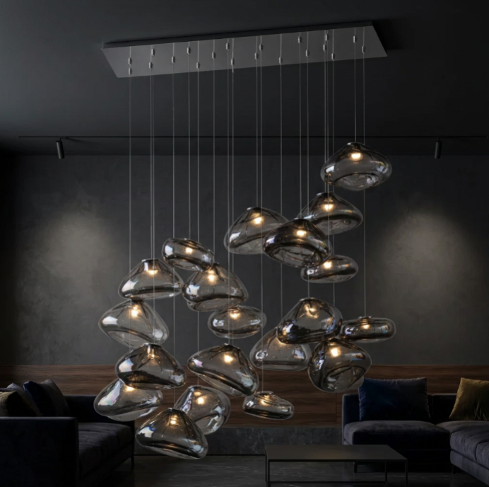 LENTE Glass Dome Cluster Pendant Light