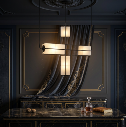 GHIACCIO Sandblasted Glass Cube Chandelier