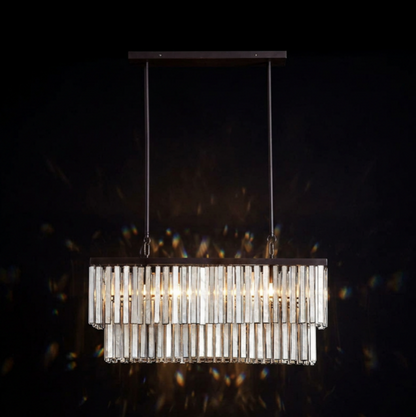 OSTRICA Mother of Pearl Tiered Chandelier