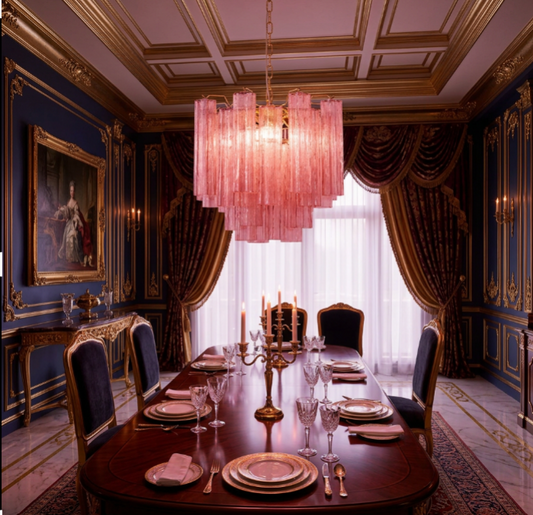 CANNETO Glass Tube Chandelier