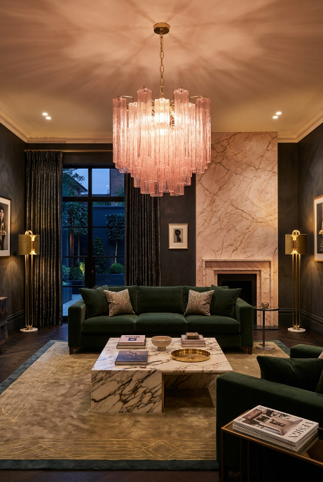 CANNETO Glass Tube Chandelier
