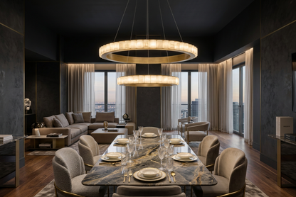 GHIERA Alabaster Ring LED Chandelier