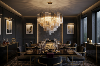 STELLATO Glass Tube Star Chandelier
