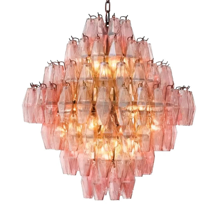 AURORA Gem Cascade Glass Chandelier
