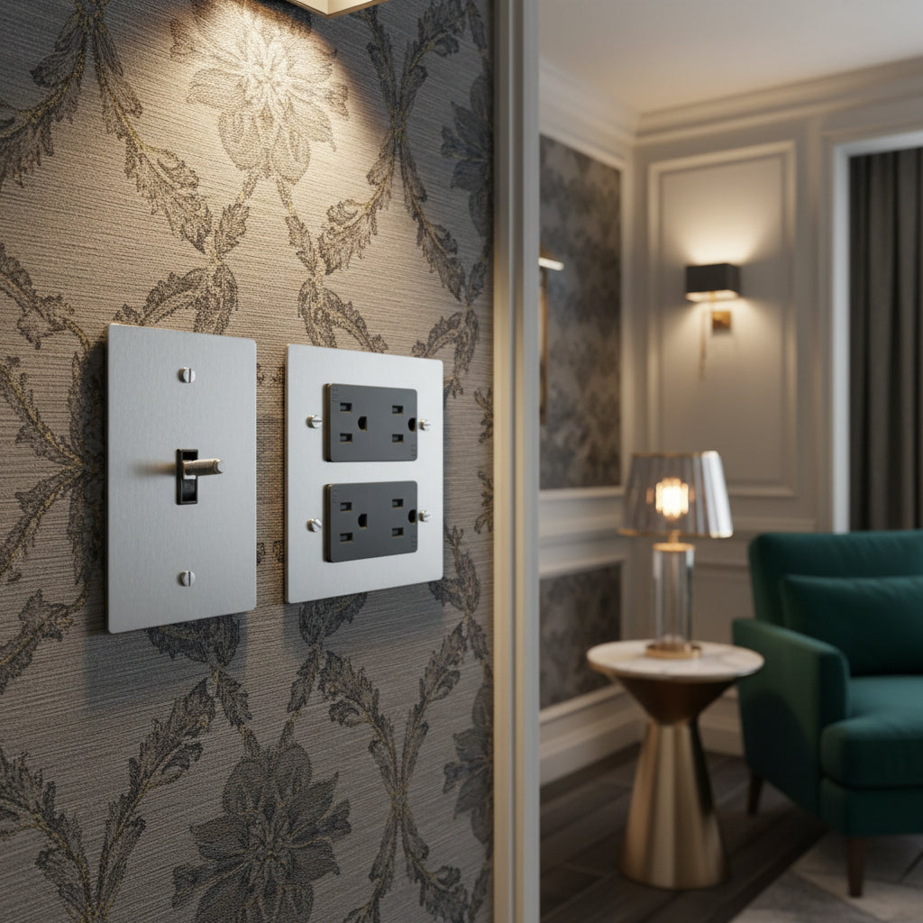  Solid Brass Light Switch 2-Gang