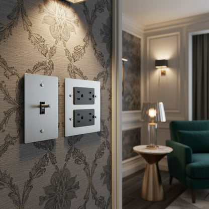  Solid Brass Light Switch 2-Gang
