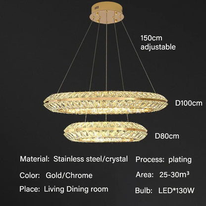 Aurora Luxe Crystal Pendant Chandelier