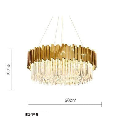 Crystaluxe™ Modern Round Crystal Ceiling Light