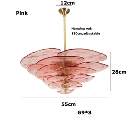 Aurora PetalWave Art Glass Chandelier