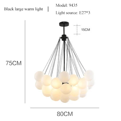 MetroGlow™ Frosted Glass Chandelier