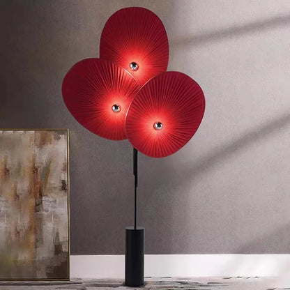 LumeFlair Nordic Red Bloom Floor Lamp