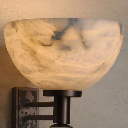 VENATA Marble-Look Art Deco Wall Sconce