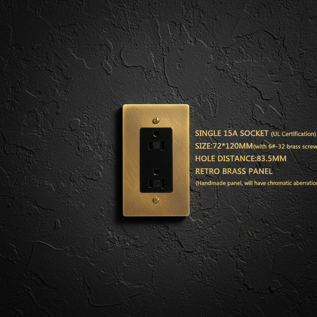Retro Brass Panel Plate Toggle