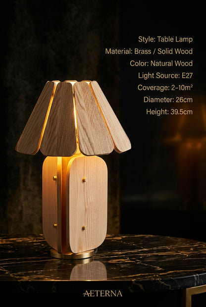 RADICA Wabi-Sabi Solid Wood Table Lamp