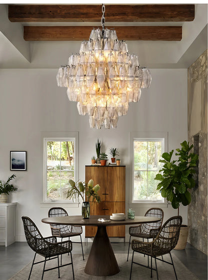 AURORA Gem Cascade Glass Chandelier