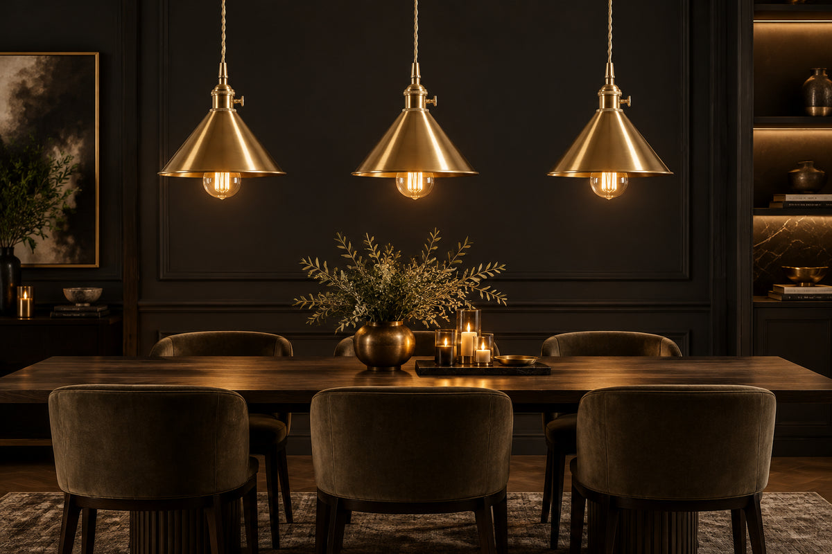 CAMPANA Brass Cone Pendant Light