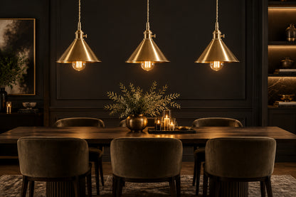 CAMPANA Brass Cone Pendant Light