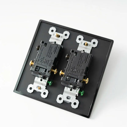 Black-Gold Brass Panel Plate Toggle