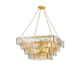 LYSANDRA 4-Tier Glass Chandelier