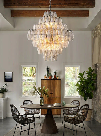 AURORA Gem Cascade Glass Chandelier