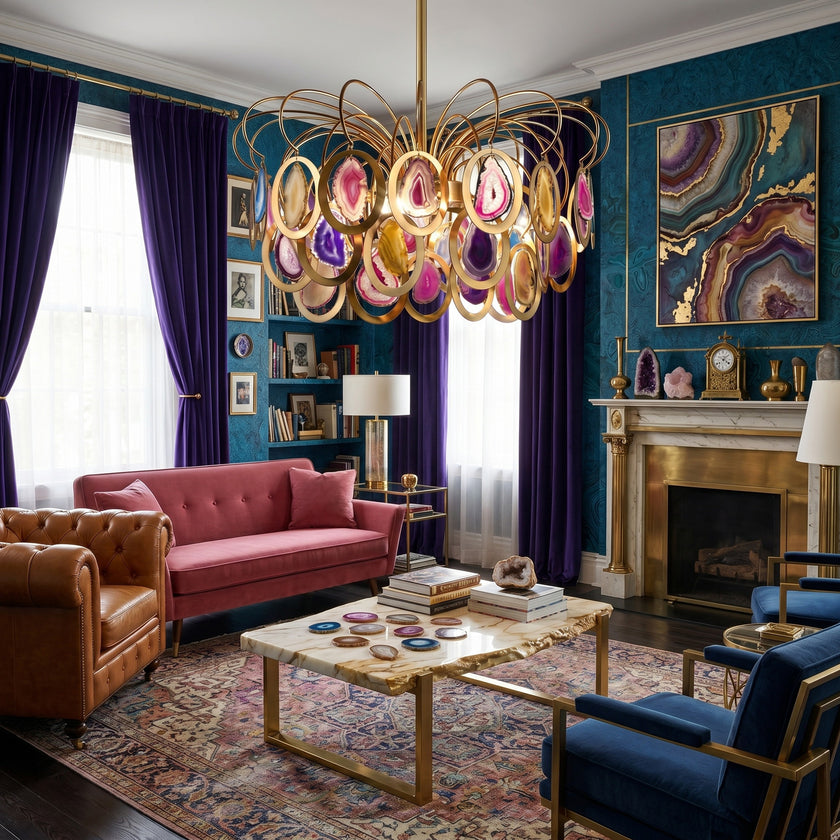 AGATHA Natural Agate Chandelier