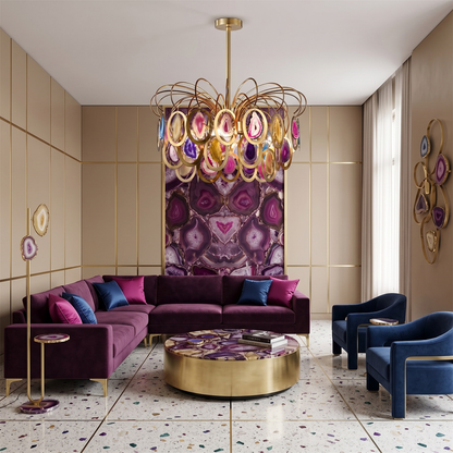 AGATHA Natural Agate Chandelier