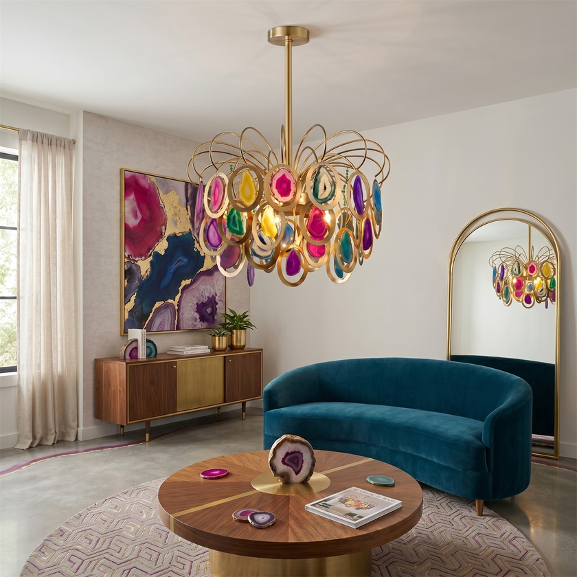 AGATHA Natural Agate Chandelier