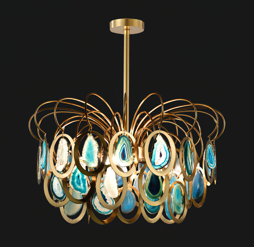 AGATHA Natural Agate Chandelier