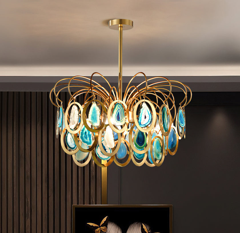AGATHA Natural Agate Chandelier