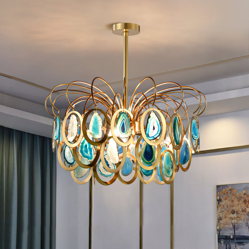 AGATHA Natural Agate Chandelier