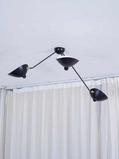 Leaning Serge Mouille Ceiling Lamp B