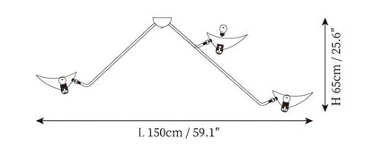 Serge Mouille Ceiling Lamp B