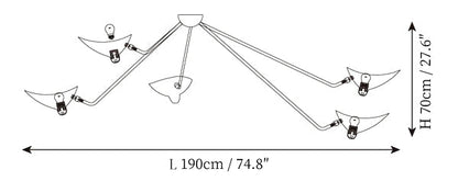 Serge Mouille Ceiling Lamp B