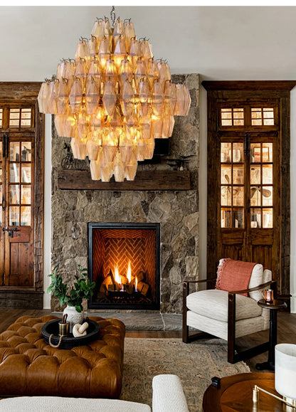 AURORA Gem Cascade Glass Chandelier
