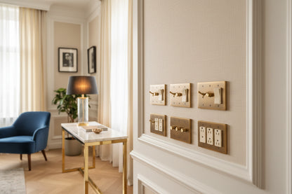 Brass Light Switch 3 Gang