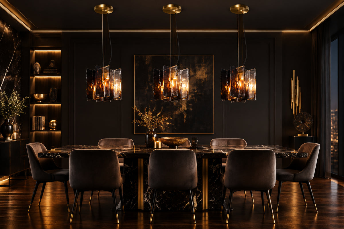 VETRIANA Art Glass Copper Pendant Light