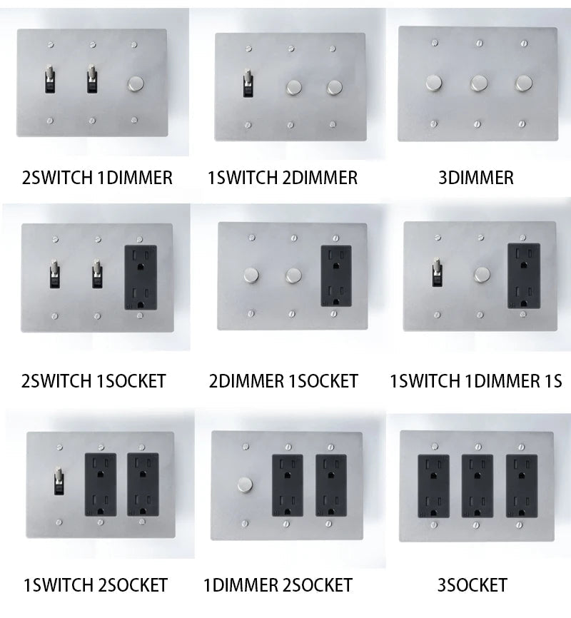 Brass Light Switch 3 Gang